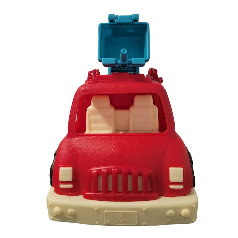 Battat‎ Unisex Kids Red With Blue Ladder Plastic Fire Engine Truck Toddler Play